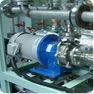 Examples of magnet drive pump integrated into a heat shock test system for automobile parts.